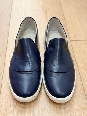 Lacoste Navy Blue Slip-On Espadrilles with White Sole